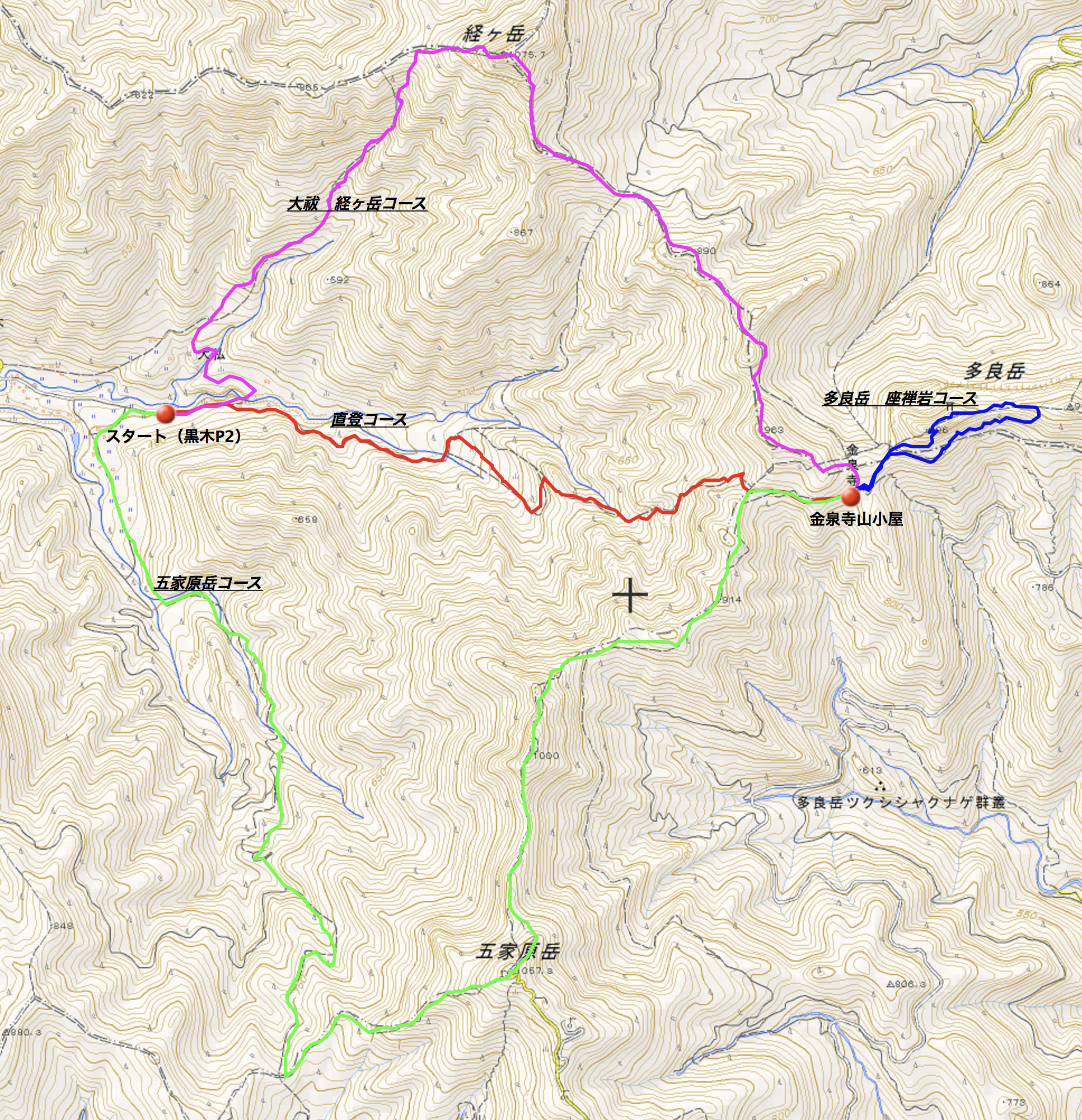 経ヶ岳、多良岳、五家原岳、ルート、登山、マタホ